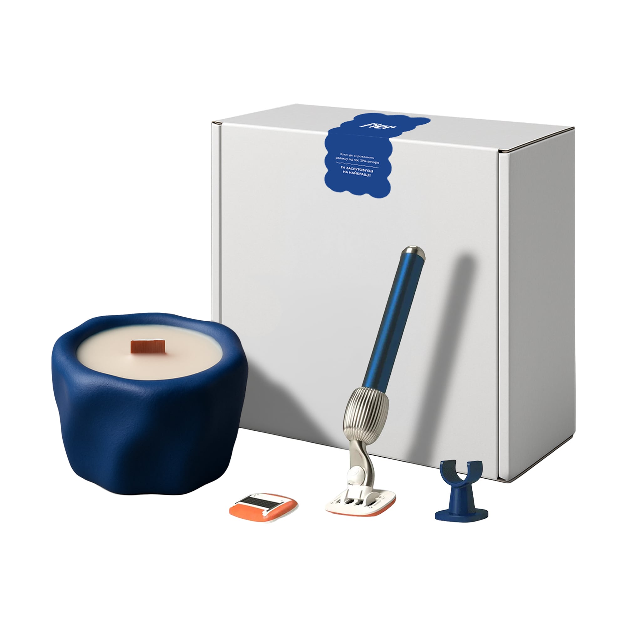 

Подарунковий набір засобів для гоління Fler Midnight (бритва, 1 шт + лезо, 2 шт + тримач, 1 шт + свічка, 1 шт + листівка, 1 шт)