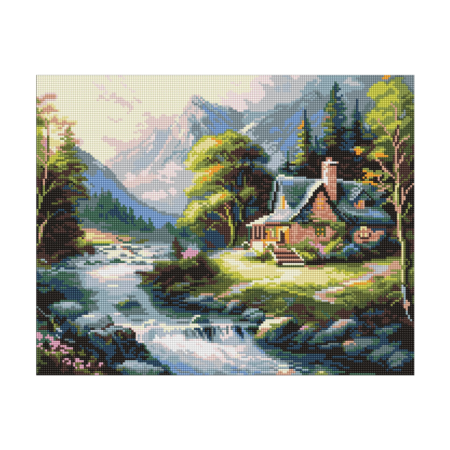 

Алмазна мозаїка Ideyka Будиночок у горах, 40*50 см (AMO20002)