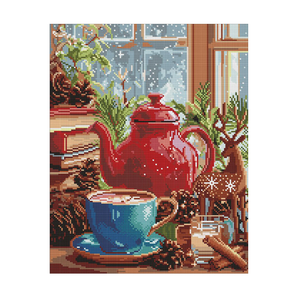 

Алмазна мозаїка Ideyka Зимова атмосфера вдома, 40*50 см (AMO20016)