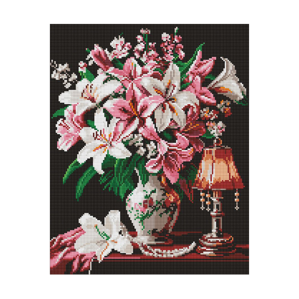 

Алмазна мозаїка Ideyka Витончені лілії, 40*50 см (AMO20026)