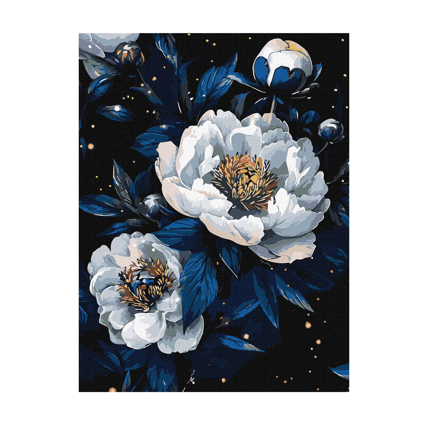 

Картина за номерами Ideyka Квіткове сузір'я з фарбами металік extra, 30*40 см (KHO3307)