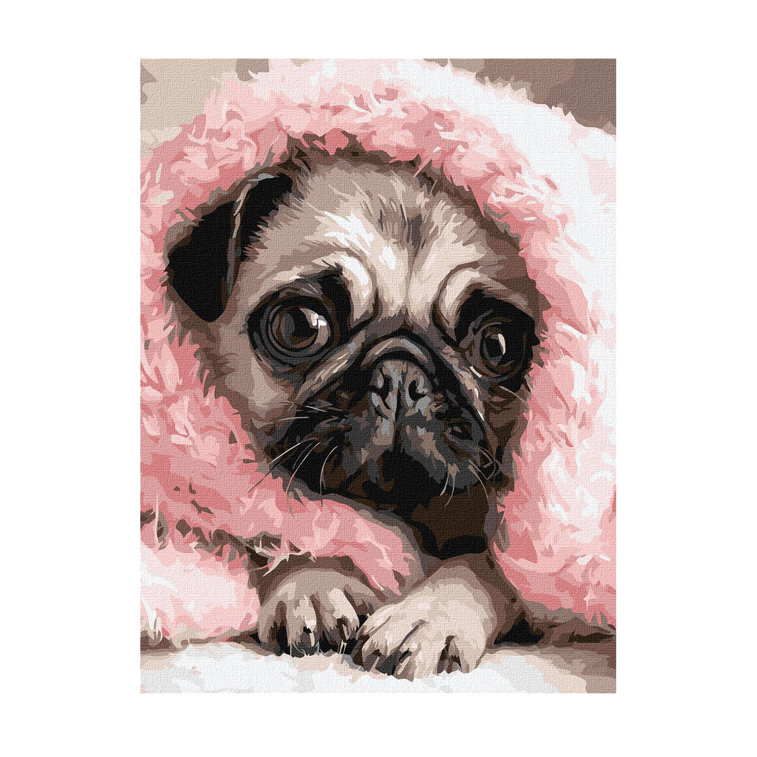 

Картина за номерами Ideyka Закутаний Мопс, 30*40 см (KHO6839)