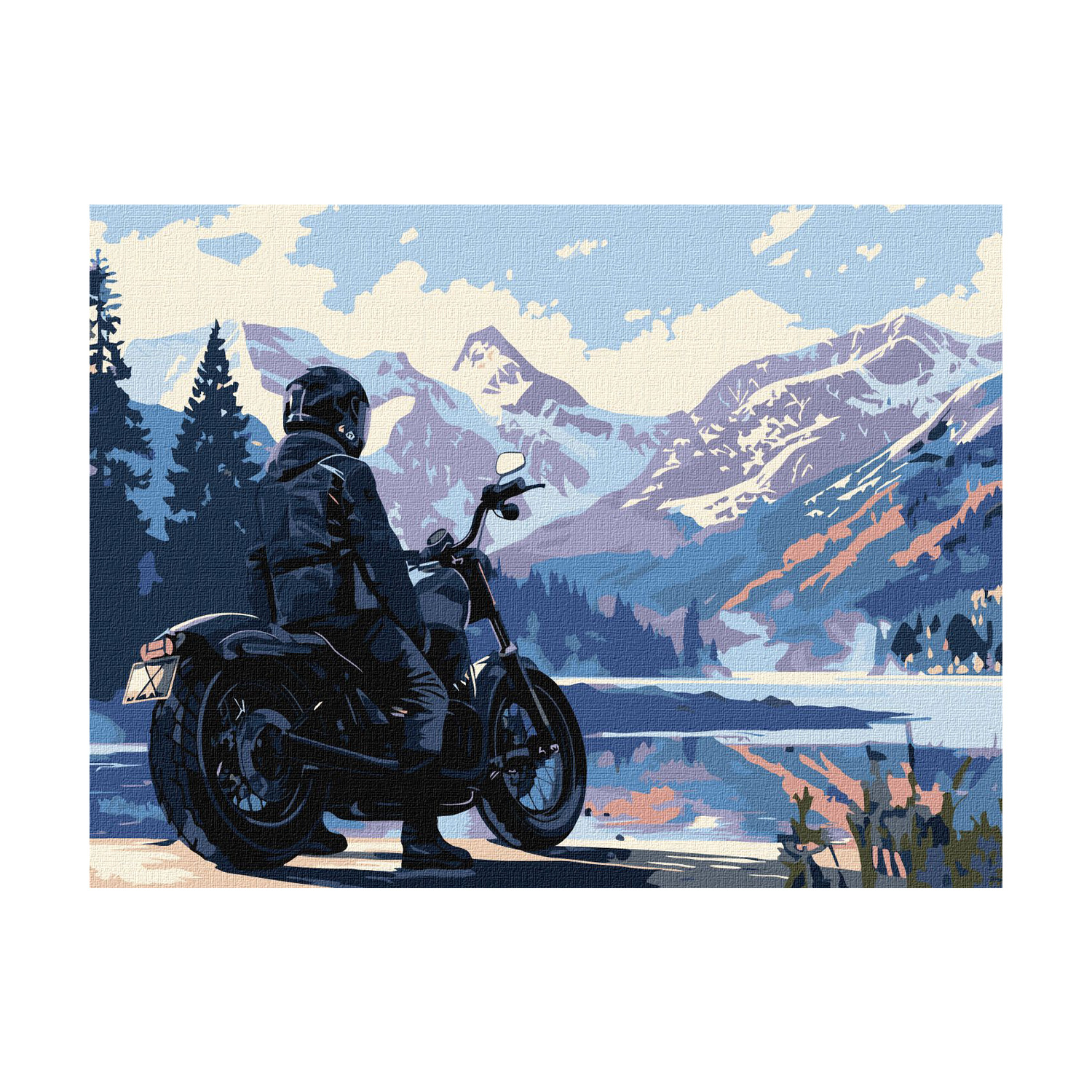 

Картина за номерами Ideyka Мотоцикліст у горах, 30*40 см (KHO8449)