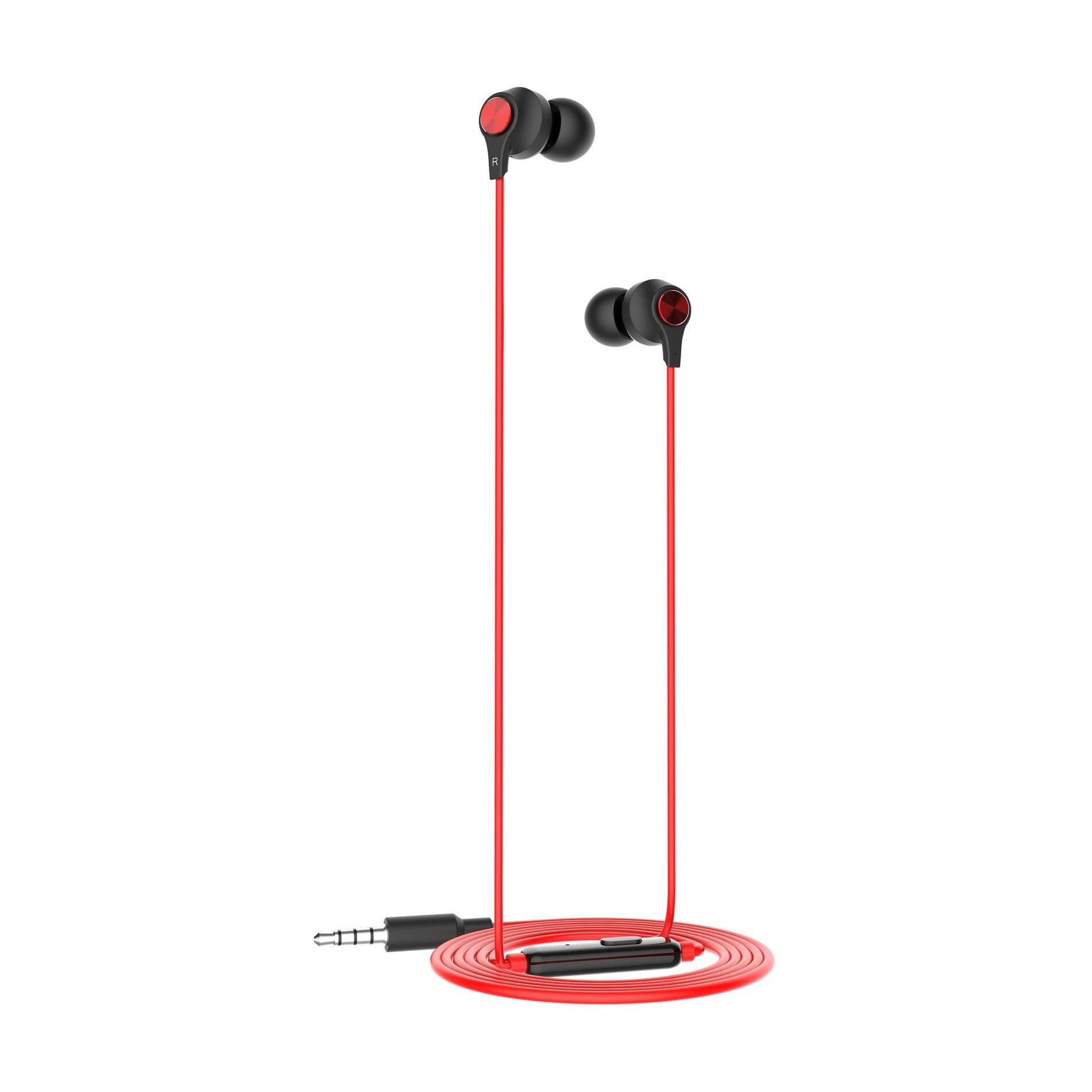 

Дротові навушники Tecno Prime P1 3.5 Mini-Jack чорно-червоні (4895180754425)