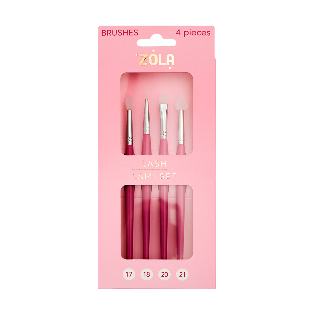 

Набір пензликів для ламінування вій Zola Lash Lami Set, 4 шт