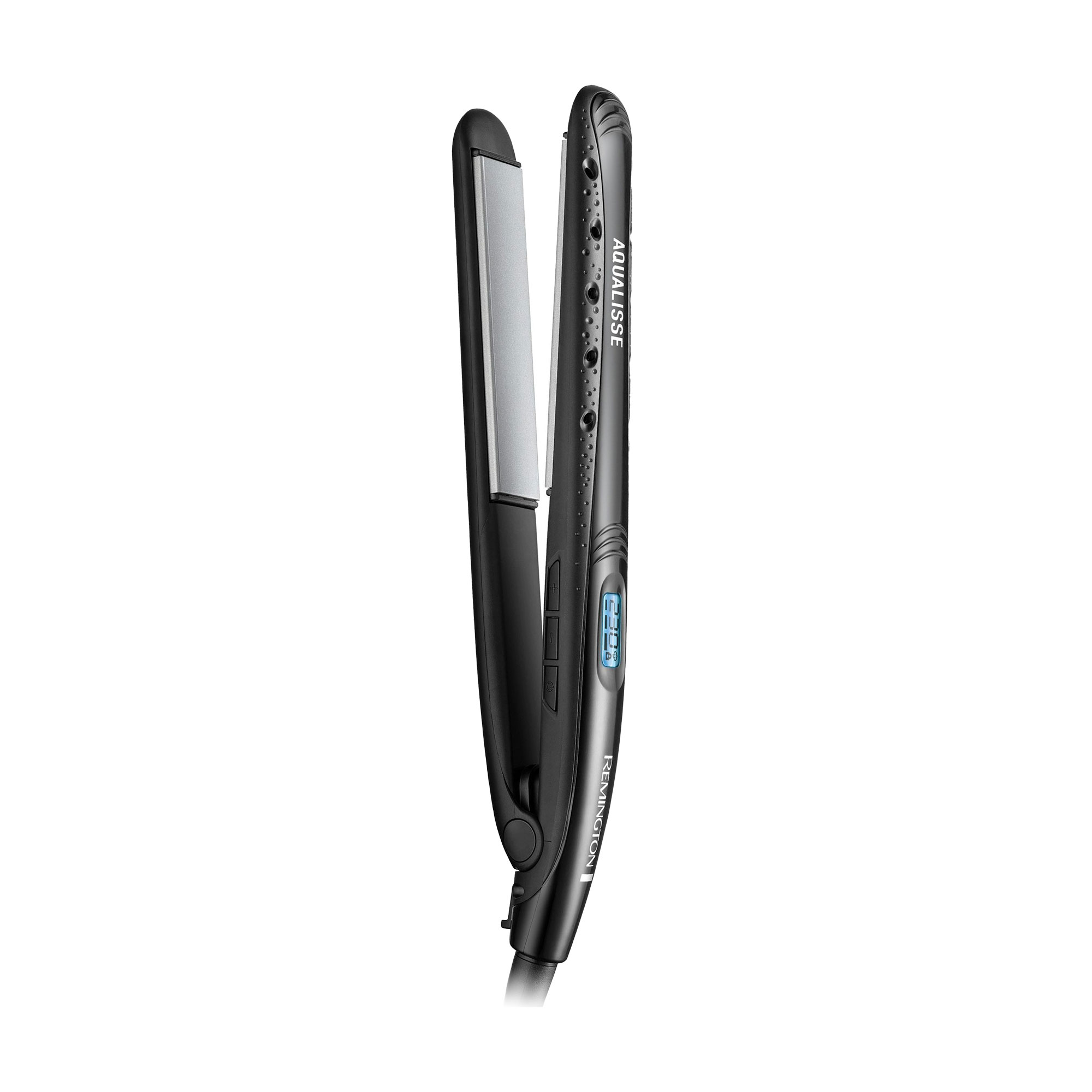 

Вирівнювач для волосся Remington Aqualisse Extreme з чохлом та дисплеєм, чорний (S7307)