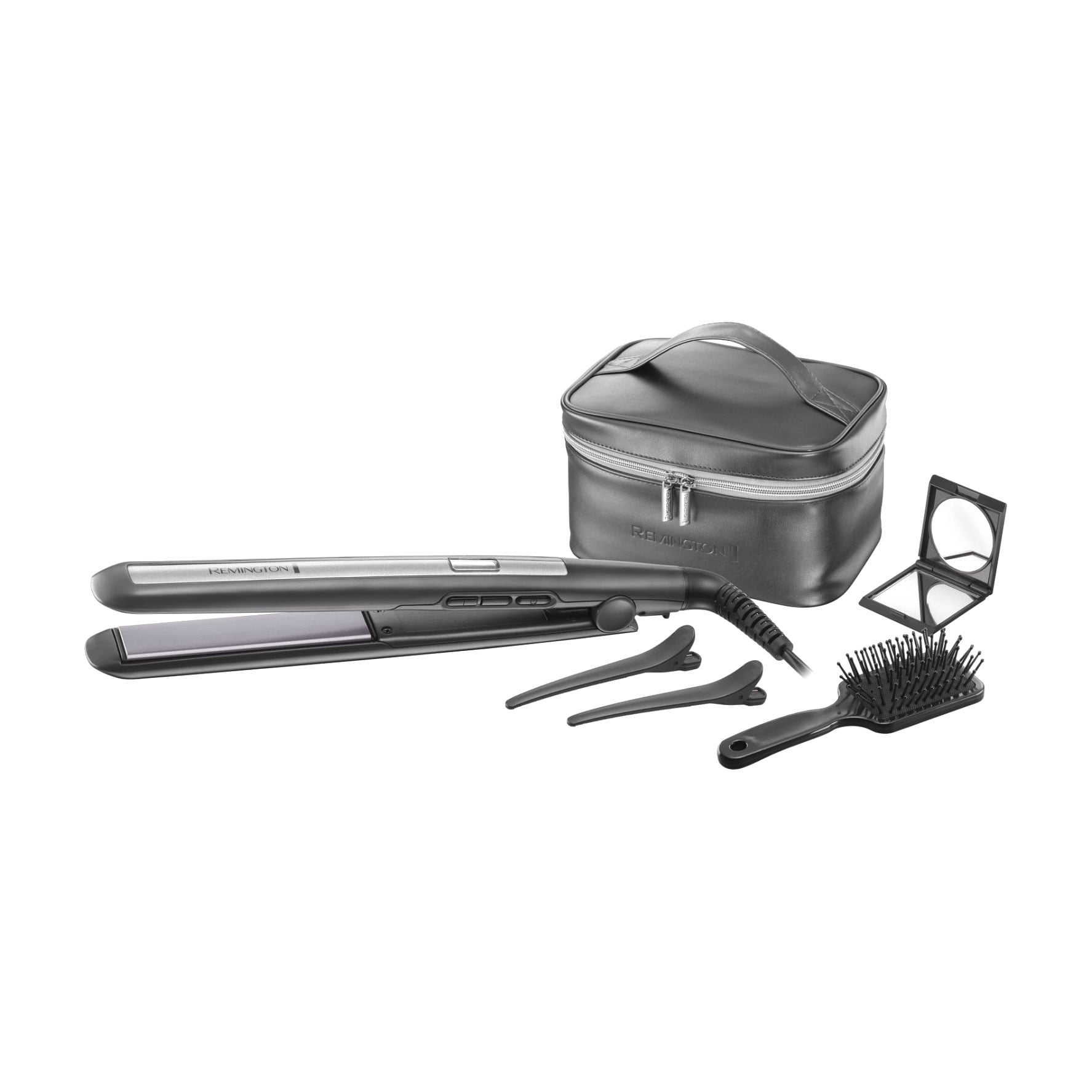 

Набір для волосся Remington Pro-Ceramic (вирівнювач, 1 шт + кейс, 1 шт + заколки, 2 шт + щітка, 1 шт + дзеркало, 1 шт) (S5506GP)