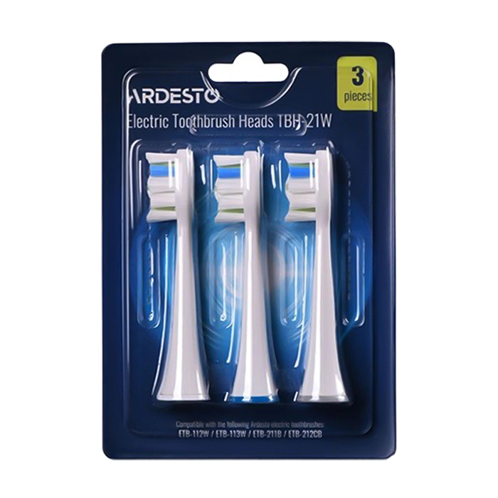 

Насадка для електричної зубної щітки Ardesto TBH-21W біла, 3 шт