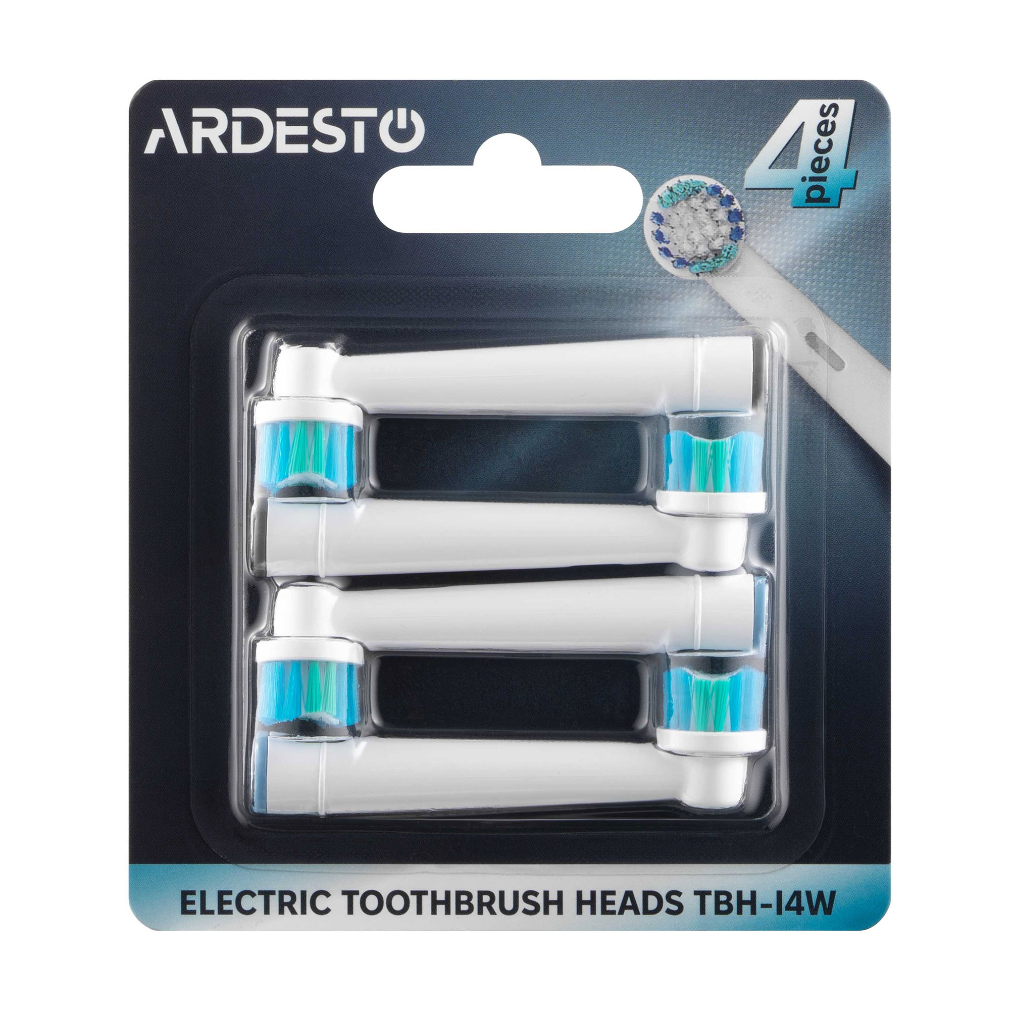 

Насадки для електричної зубної щітки Ardesto TBH-I4W біла, 4 шт