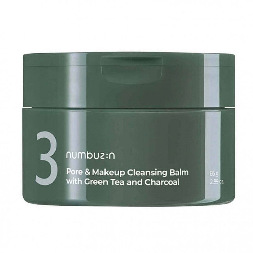 

Очищувальний бальзам для зняття макіяжу Numbuzin No.3 Pore & Makeup Cleansing Balm із зеленим чаєм та вугіллям, 85 г
