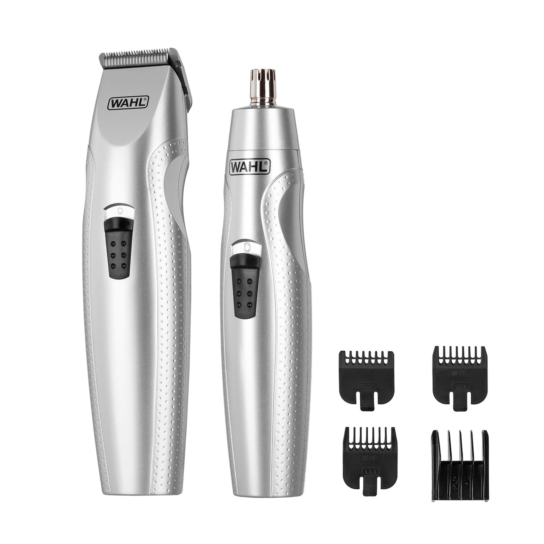 

Набір для стрижки бороди, вусів та носа WAHL Mustache & Beard Combo сірий, 10 предметів (05606-308)