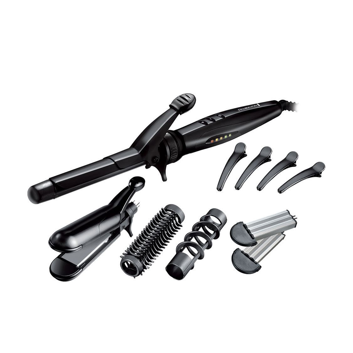 

Мультистайлер для волосся Remington Multistyle 5 насадок з кейсом та аксесуарами, чорний (S8670)