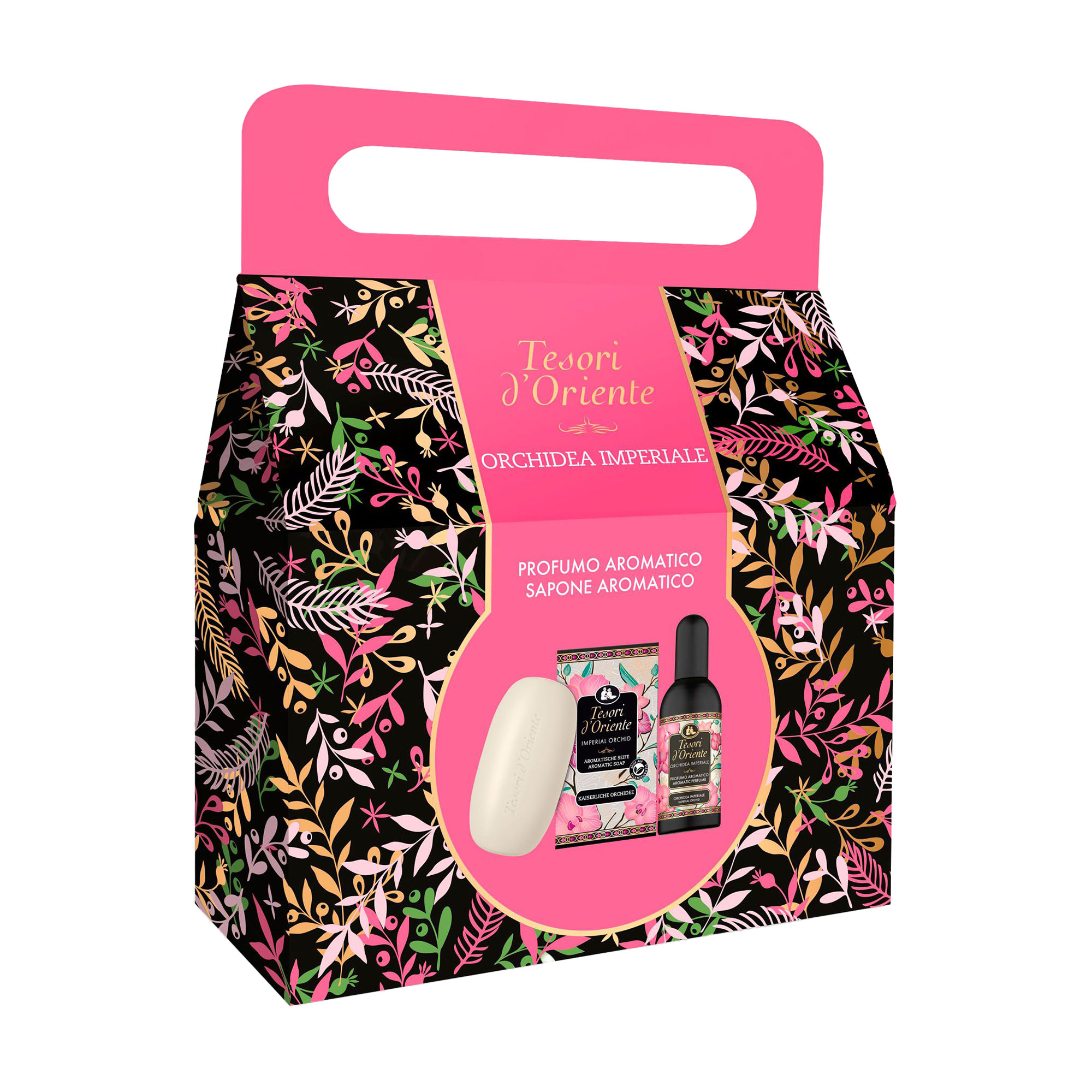 

Подарунковий набір Tesori d'Oriente Орхідея (парфумована вода, 100 мл + тверде мило, 125 г)
