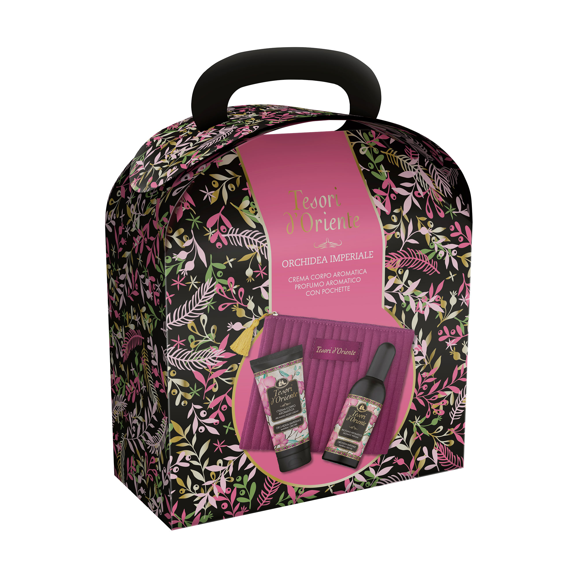 

Подарунковий набір Tesori d'Oriente Орхідея (парфумована вода, 100 мл + крем для тіла, 75 мл + косметичка)