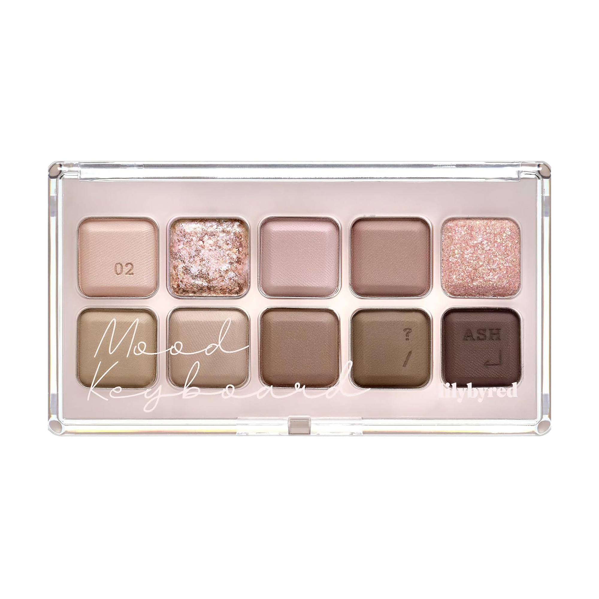 Палетка тіней для повік lilybyred Mood Keyboard 02 Ash Mauve, 10.5 г