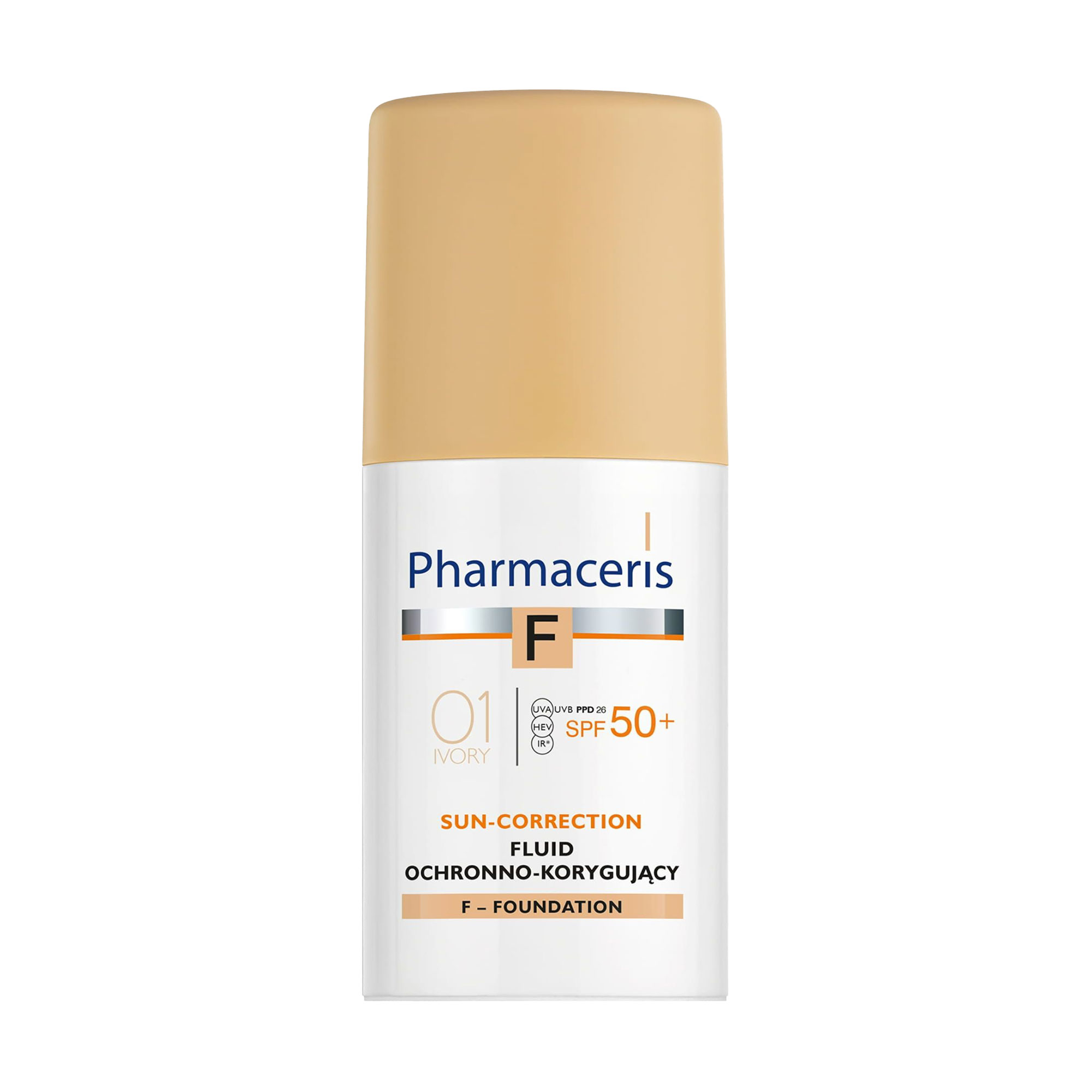 

Захисний тональний флюїд для обличчя Pharmaceris F Protective-Corrective Fluid Foundation SPF 50+, 01 Ivory, 30 мл