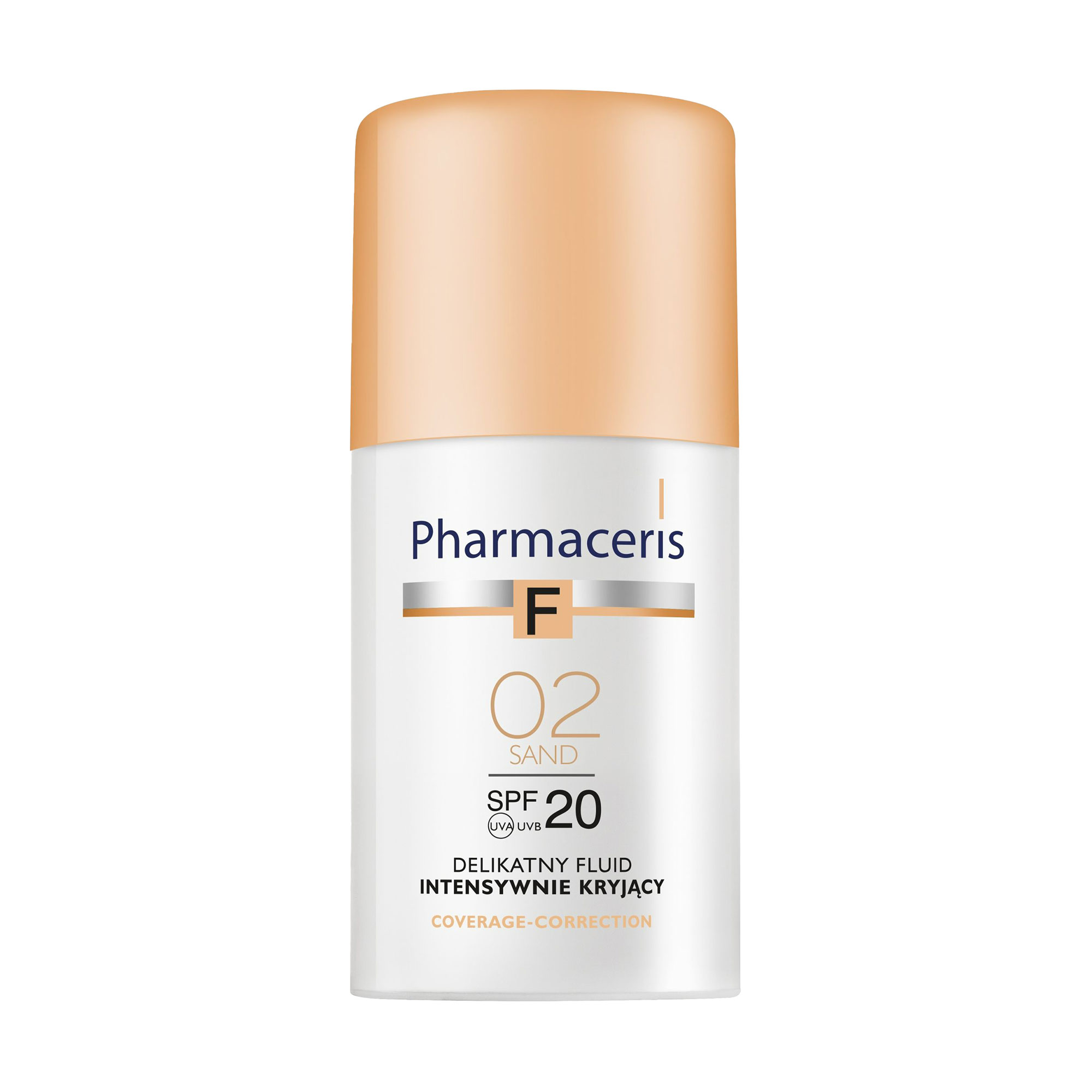 

Тональний крем для обличчя Pharmaceris F Intense Coverage Mild Fluid Foundation SPF 20, 02 Sand, 30 мл
