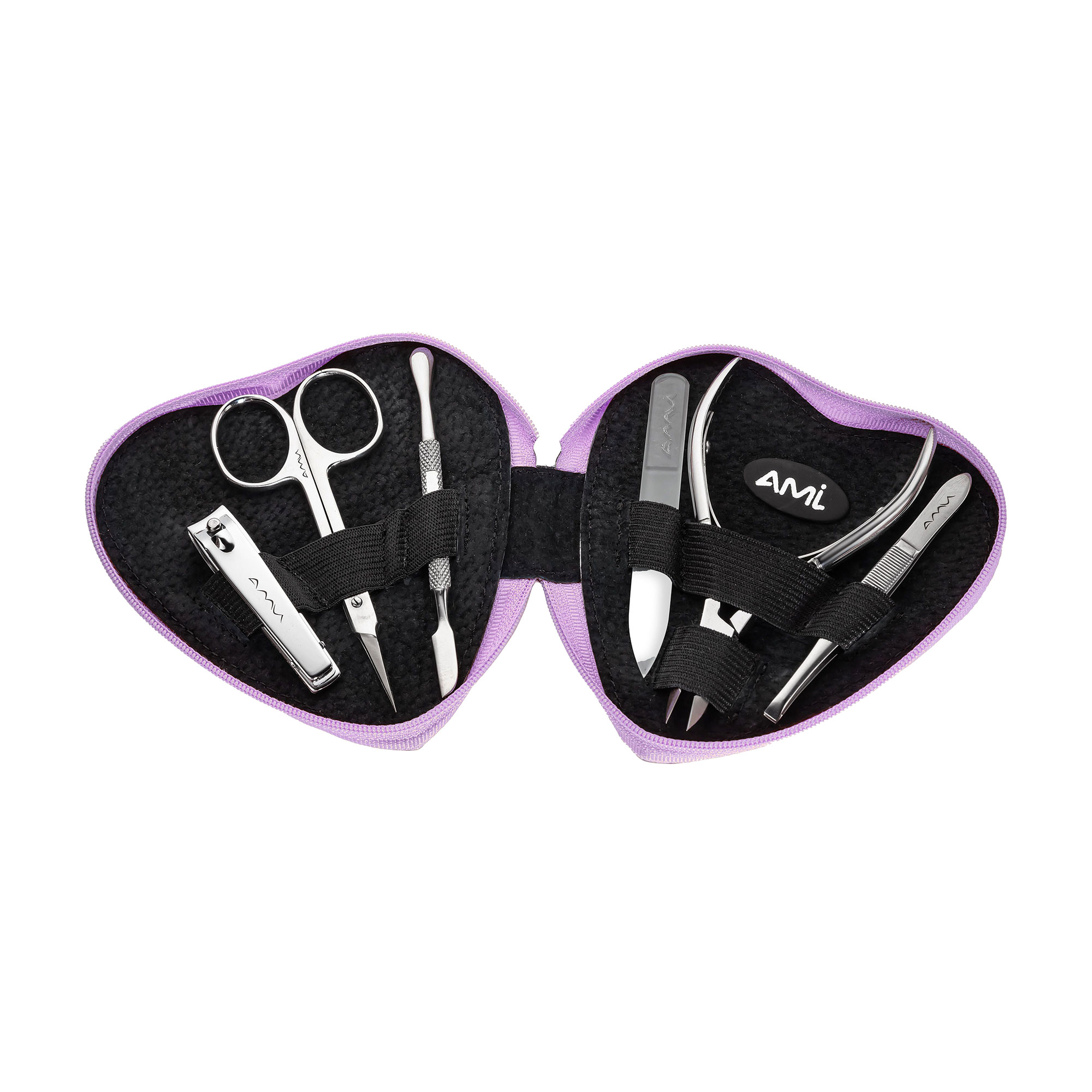 

Манікюрний набір АМІ Серце, пудровий, 7 предметів (1016)