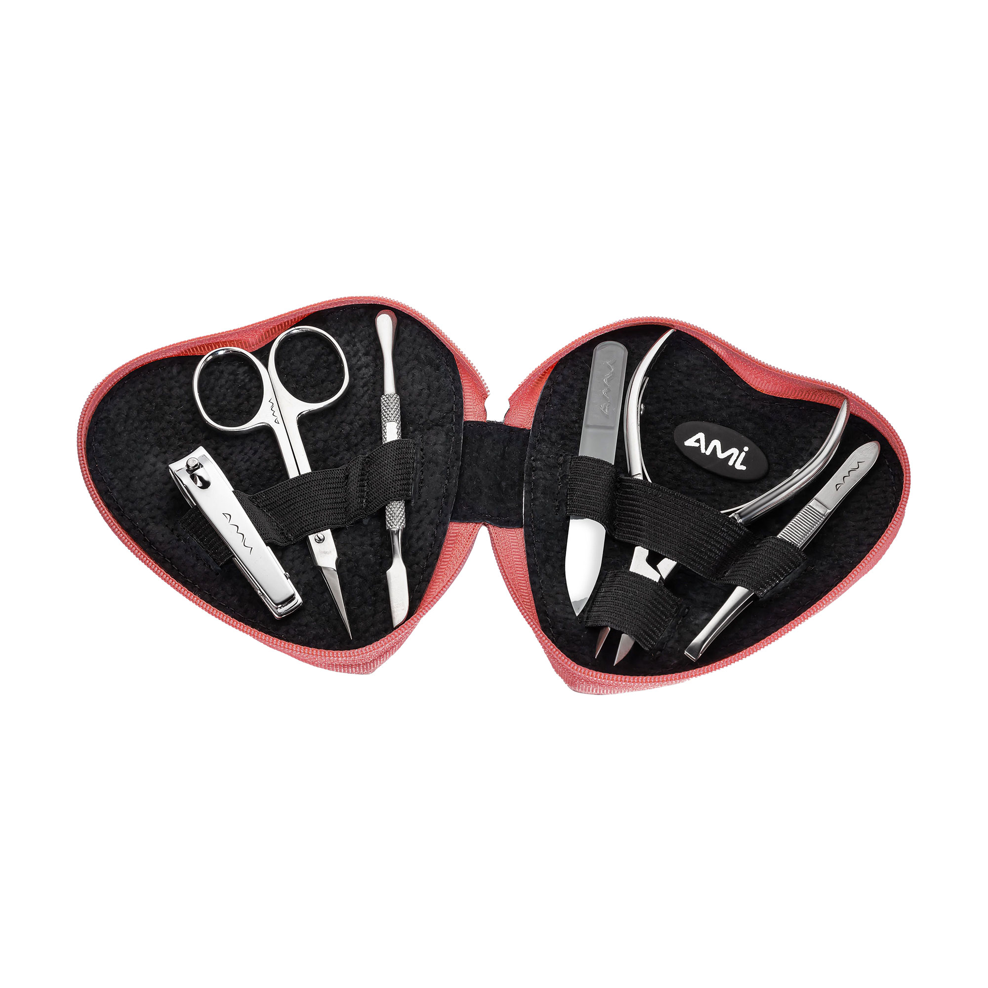 

Манікюрний набір АМІ Серце, червоний, 7 предметів (1016)