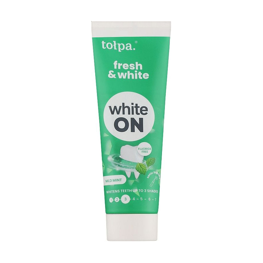 

Відбілювальна зубна паста Tolpa White On Fresh & White Toothpaste М'ята, 75 мл