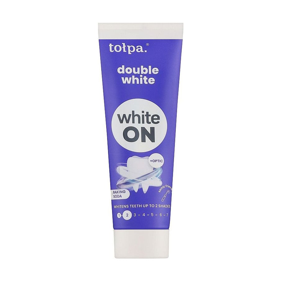

Відбілювальна зубна паста Tolpa White On Double White Toothpaste Сода, 75 мл