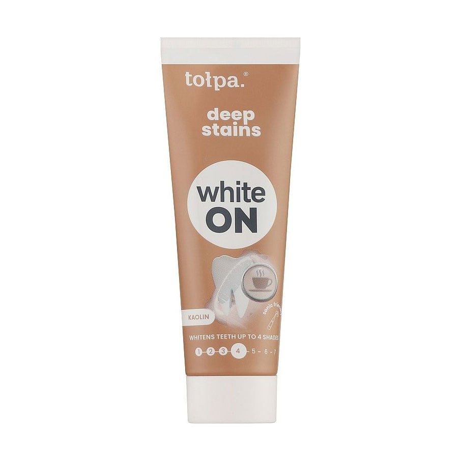 

Відбілювальна зубна паста Tolpa White On Deep Stains Toothpaste Каолін, 75 мл