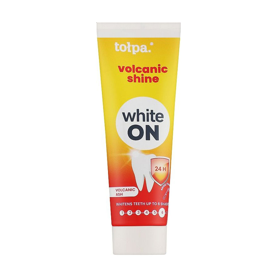 

Відбілювальна зубна паста Tolpa White On Volcanic Shine Toothpaste Вулканічний попіл, 75 мл