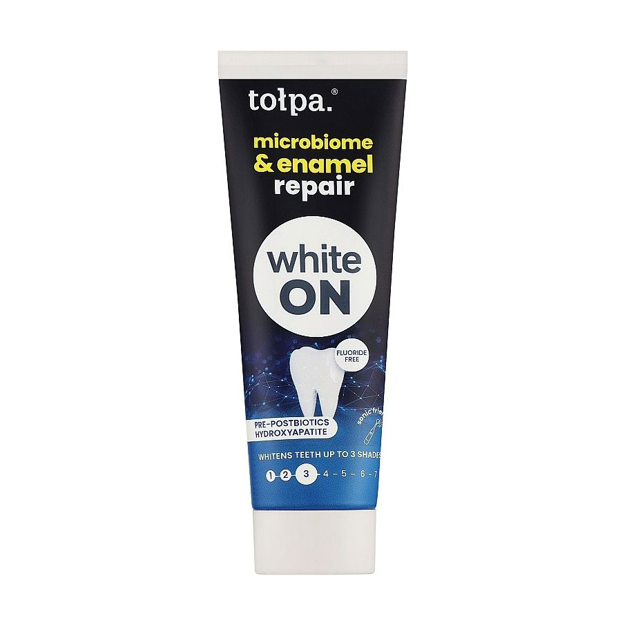 

Відбілювальна зубна паста Tolpa White On Microbiome & Enamel Repair Toothpaste, 75 мл