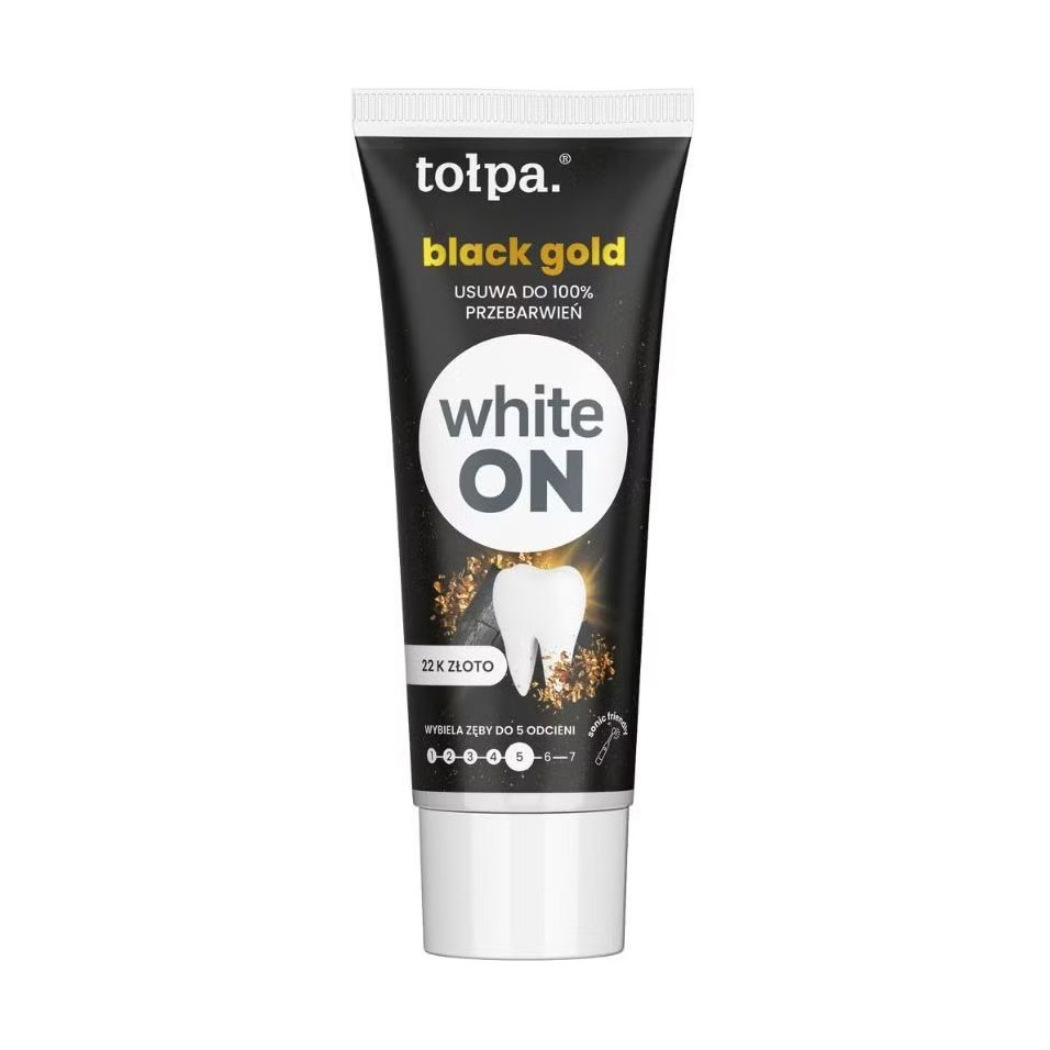 

Відбілювальна зубна паста Tolpa White On Black Gold, 20 мл