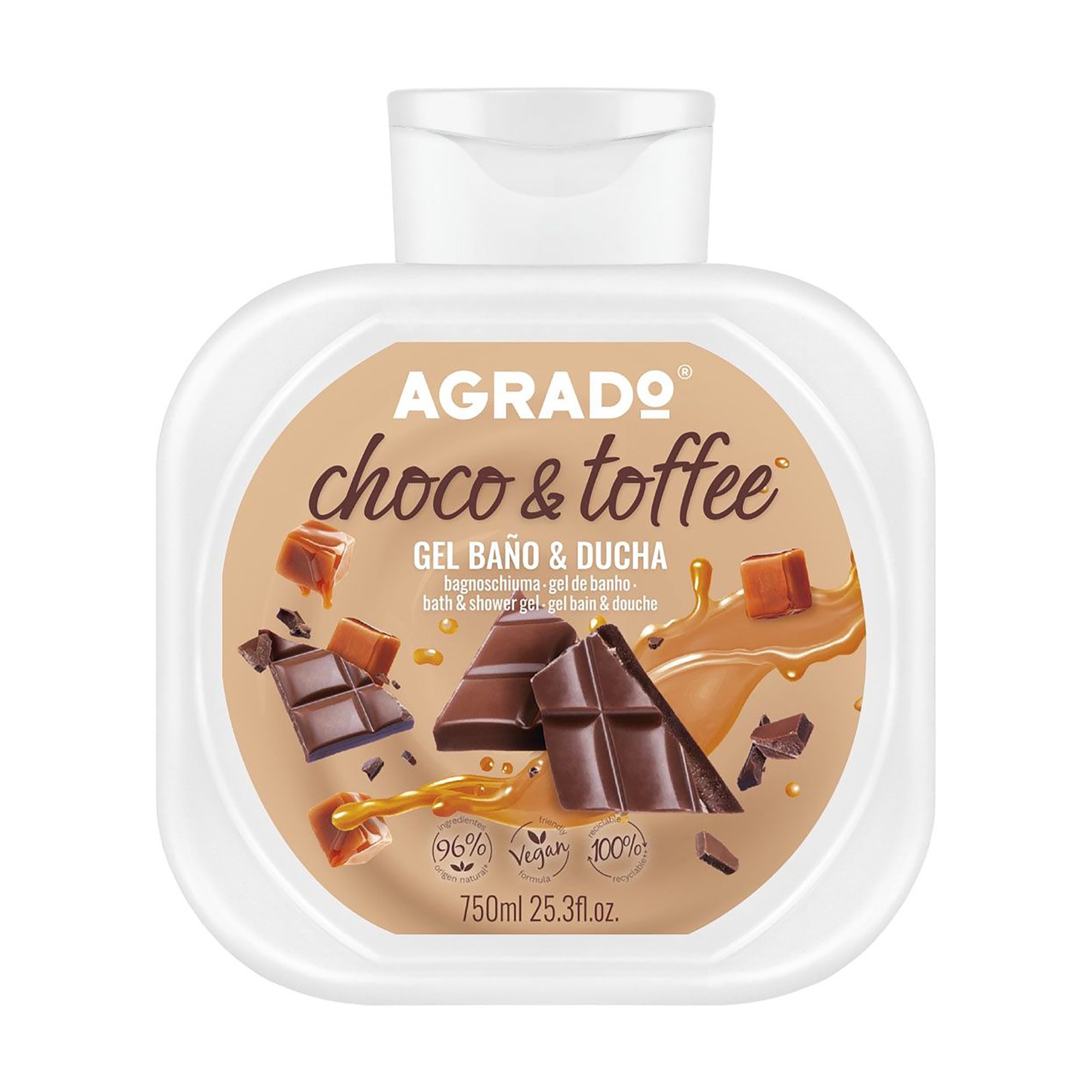 

Гель для душу та ванни Agrado Bath & Shower Gel Choco & Toffee, 750 мл