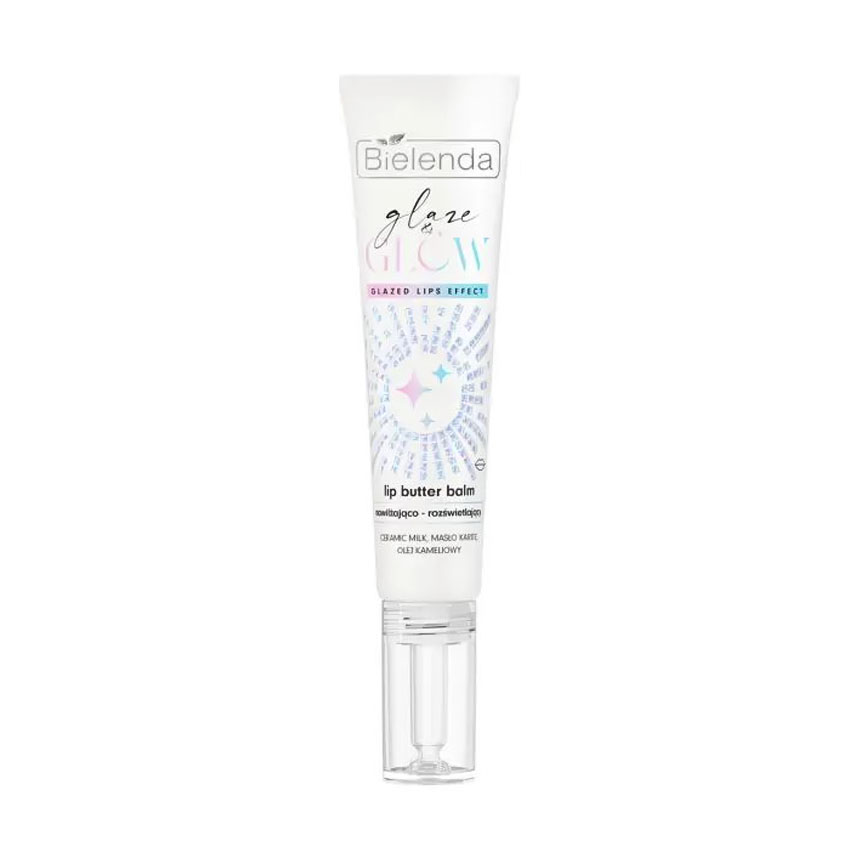 

Зволожувальний та освітлювальний бальзам для губ Bielenda Glaze & Glow Lip Butter Balm Біла перлина, 10 г