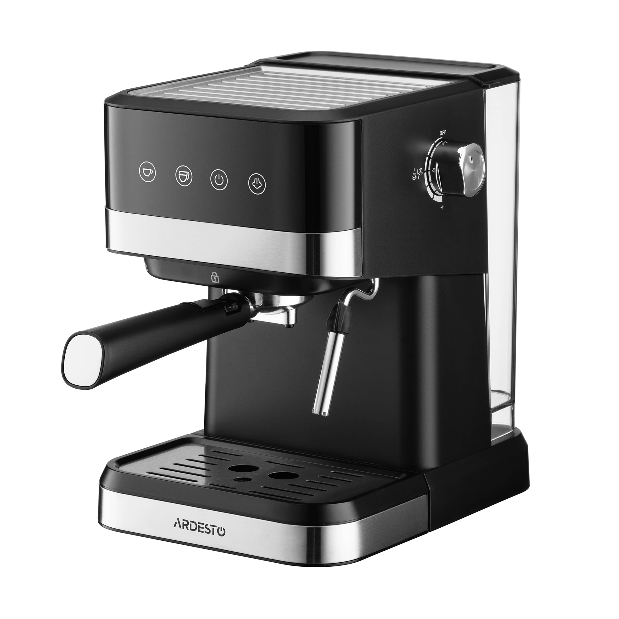 

Ріжкова кавоварка Ardesto чорно-срібляста, 1.5 л (YCM-E1700)