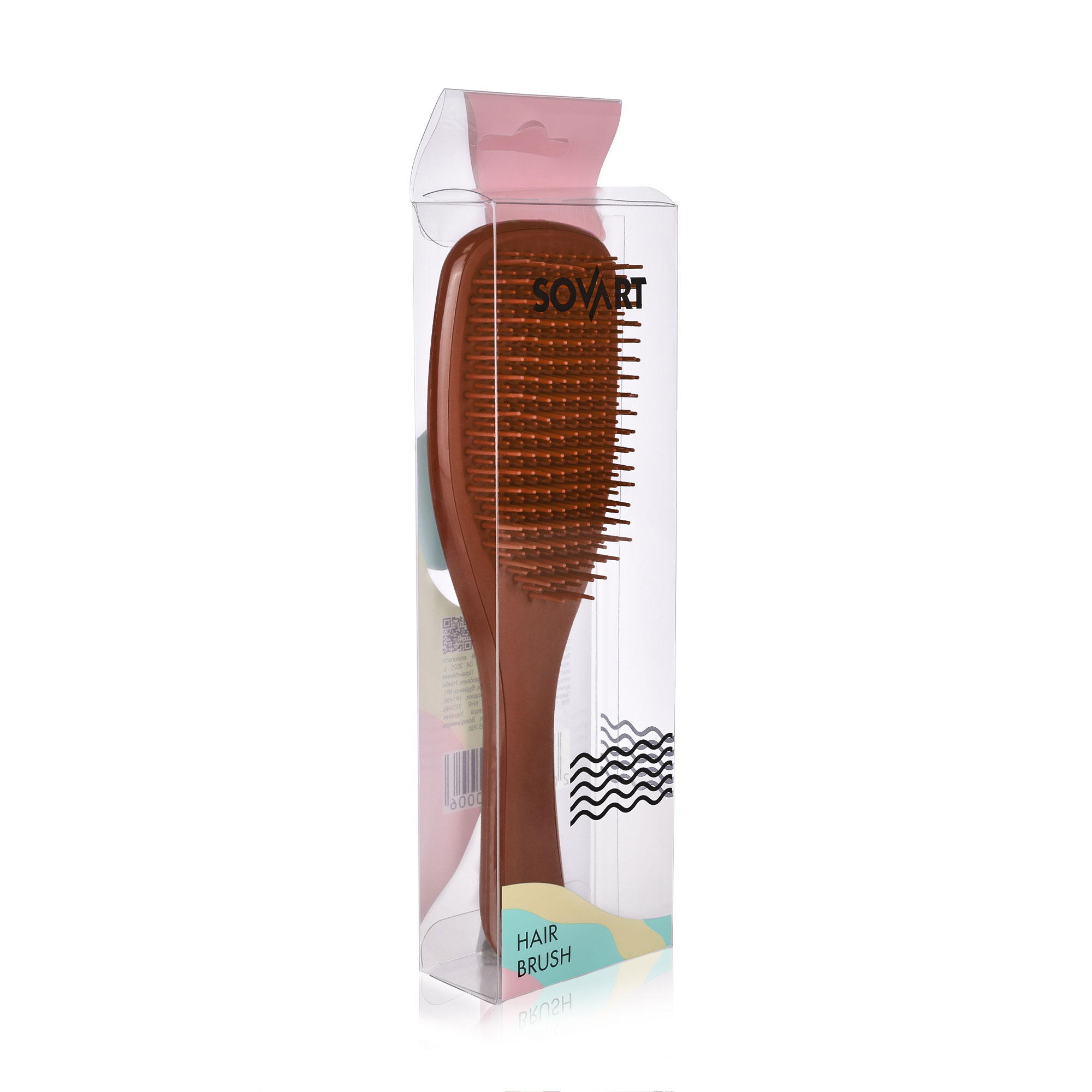 

Масажна щітка для волосся Sovart непродувна, коричнева, 1 шт
