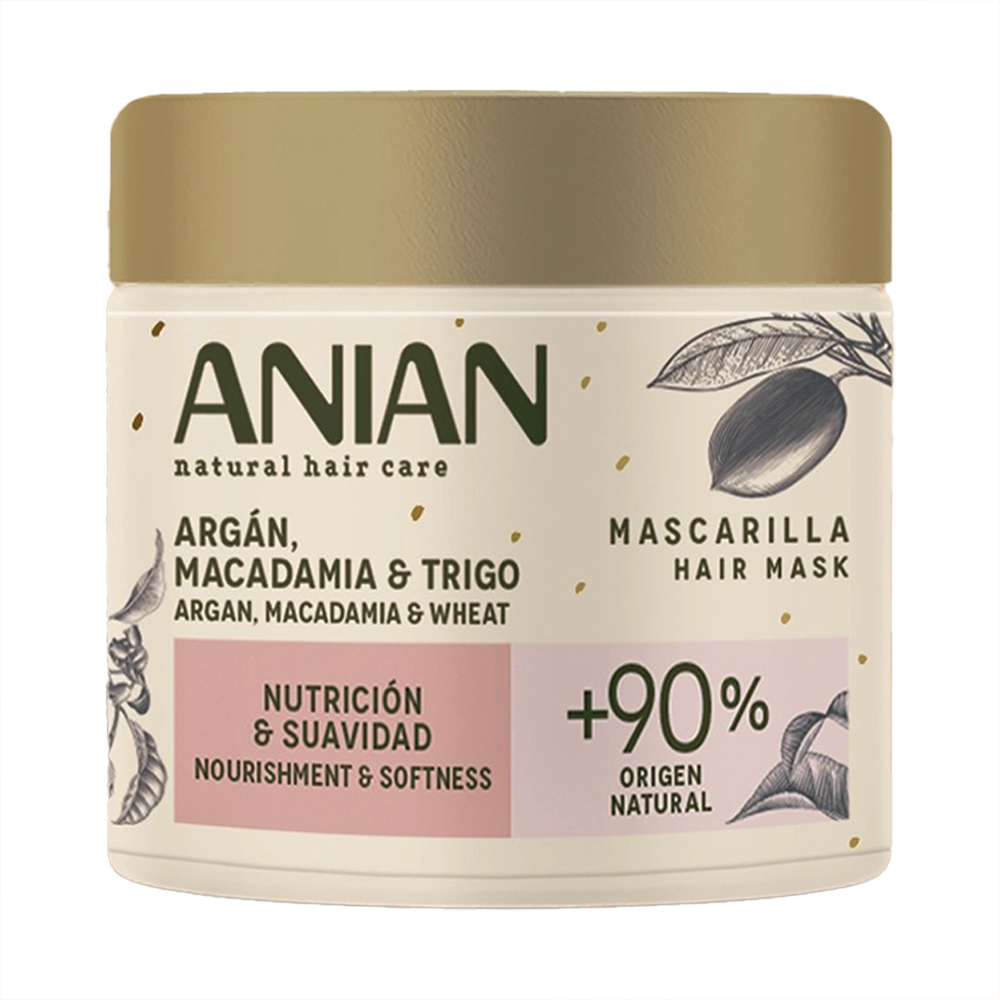 

Маска Anian Argan, Macadamia & Wheat Nourishment & Softness Hair Mask для пошкодженого волосся, 350 мл