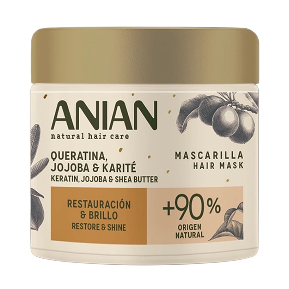 

Відновлювальна маска Anian Keratin, Jojoba & Shea Butter Hair Mask для пошкодженого волосся, 350 мл