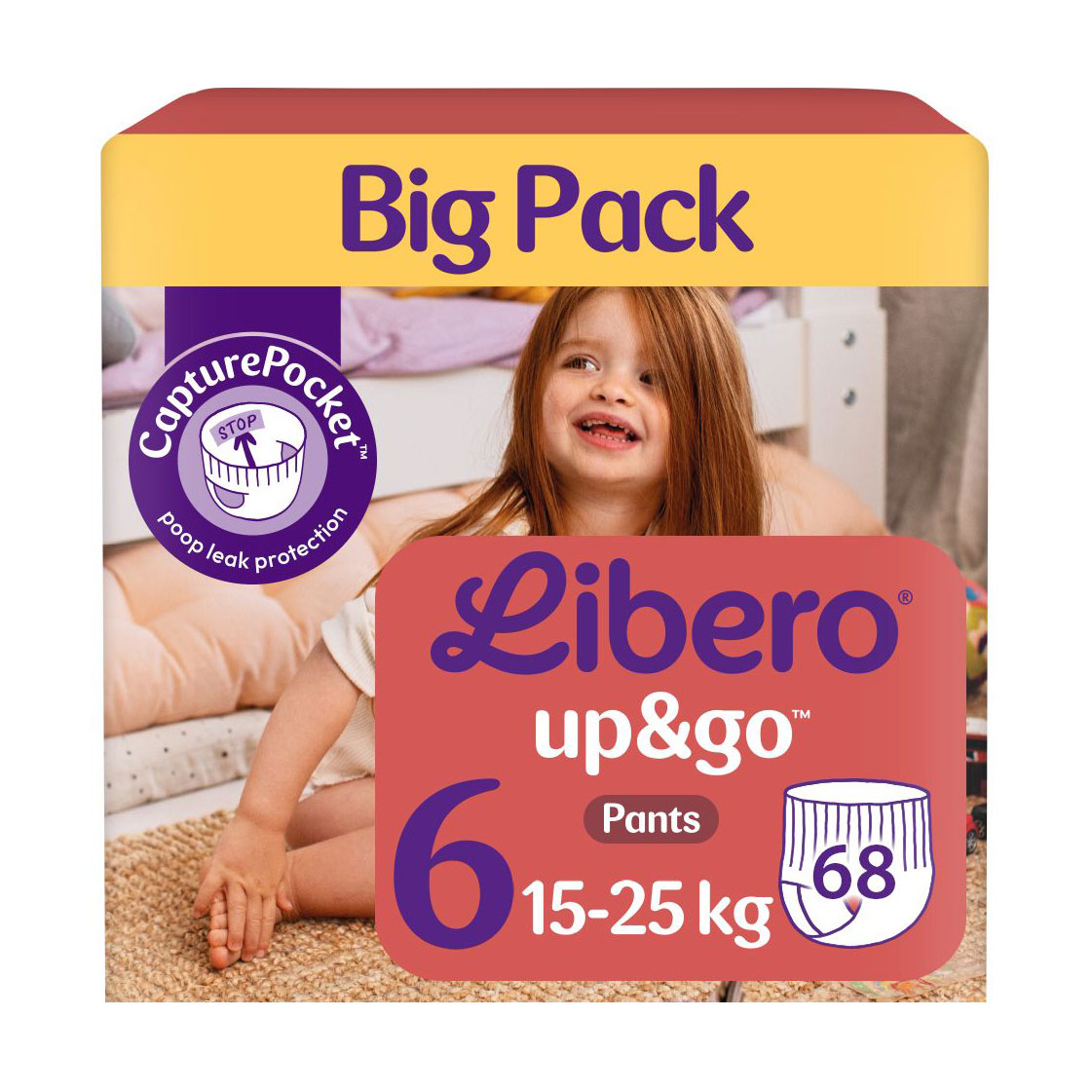 

Підгузки-трусики Libero Up & Go розмір 6 (15-25 кг), 2*34 шт