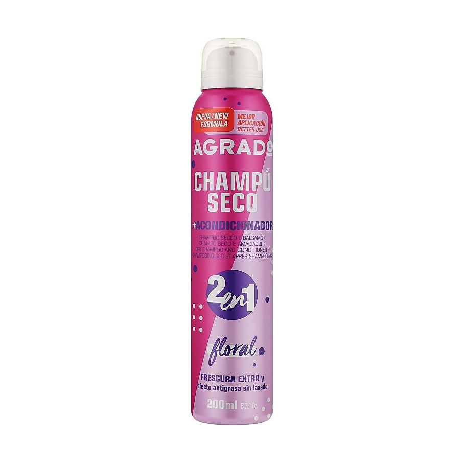 Сухий шампунь-кондиціонер для волосся Agrado Dry Shampoo And Conditioner, Floral, 200 мл