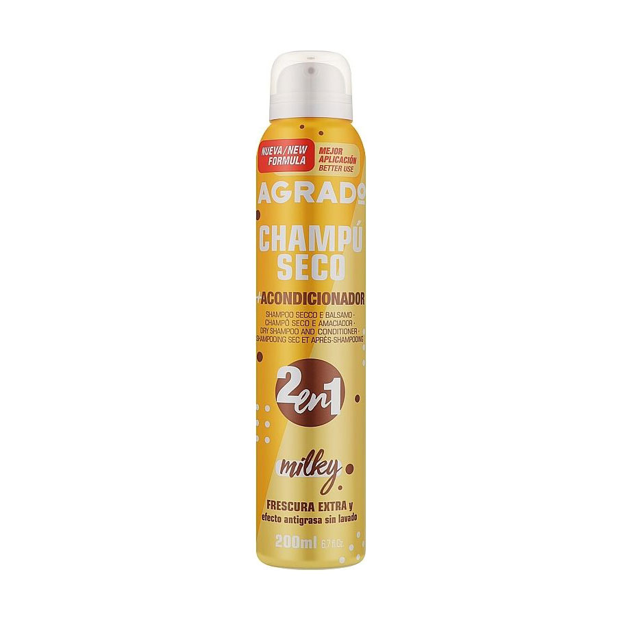 

Сухий шампунь-кондиціонер для волосся Agrado Dry Shampoo And Conditioner, Milky, 200 мл
