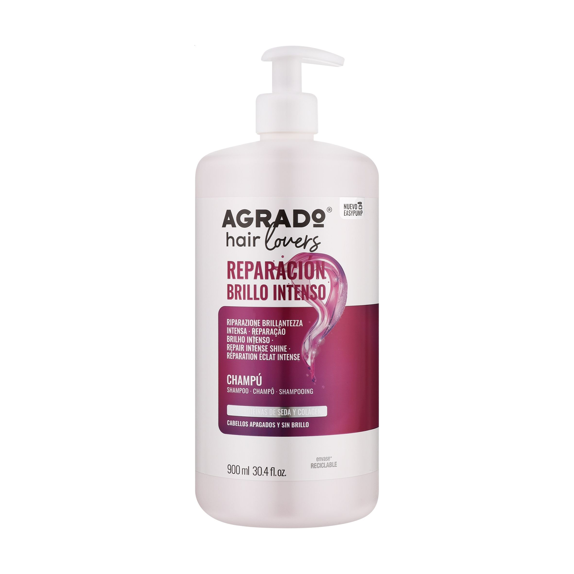 

Шампунь Agrado Repair Intense Shine Shampoo для інтенсивного відновлення та сяяння волосся, 900 мл