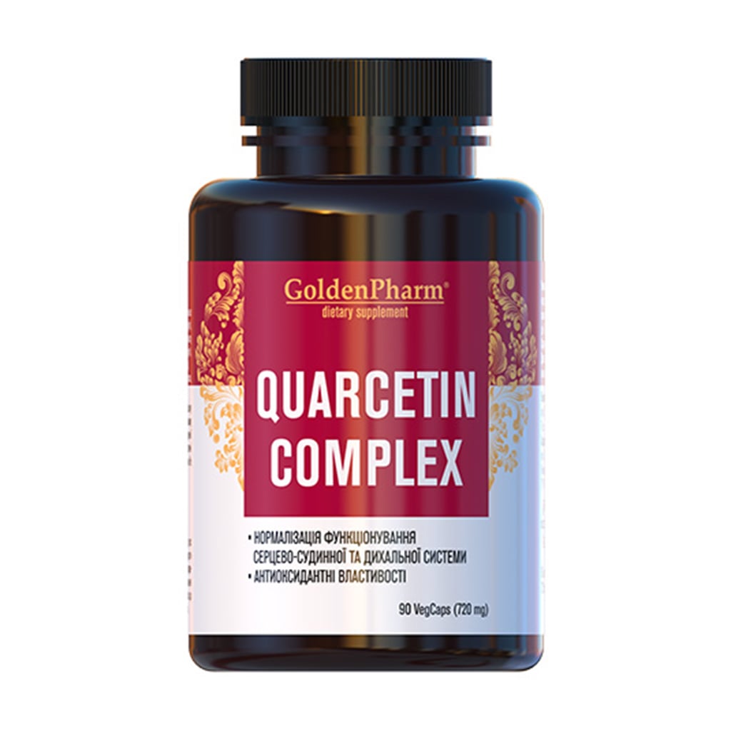 

Кверцетин комплекс Golden Pharm Quarcetin Complex, 90 веганських капсул