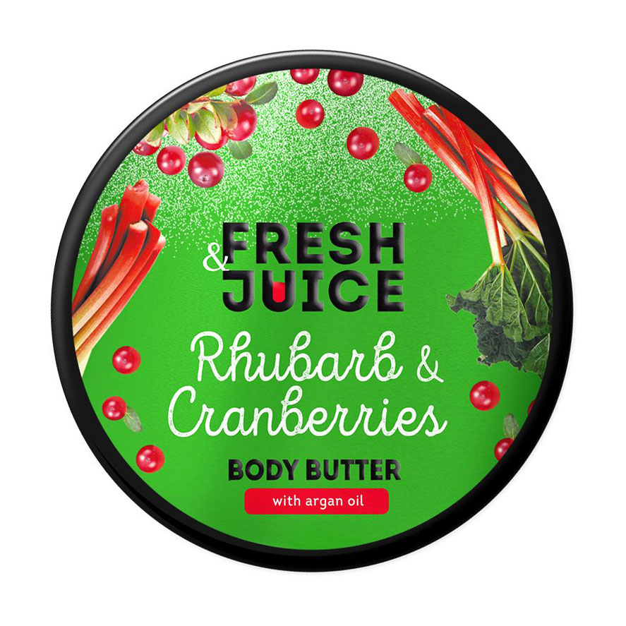 

Крем-масло для тіла Fresh Juice Rhubarb & Cranberries Body Butter з аргановою олією, 200 мл