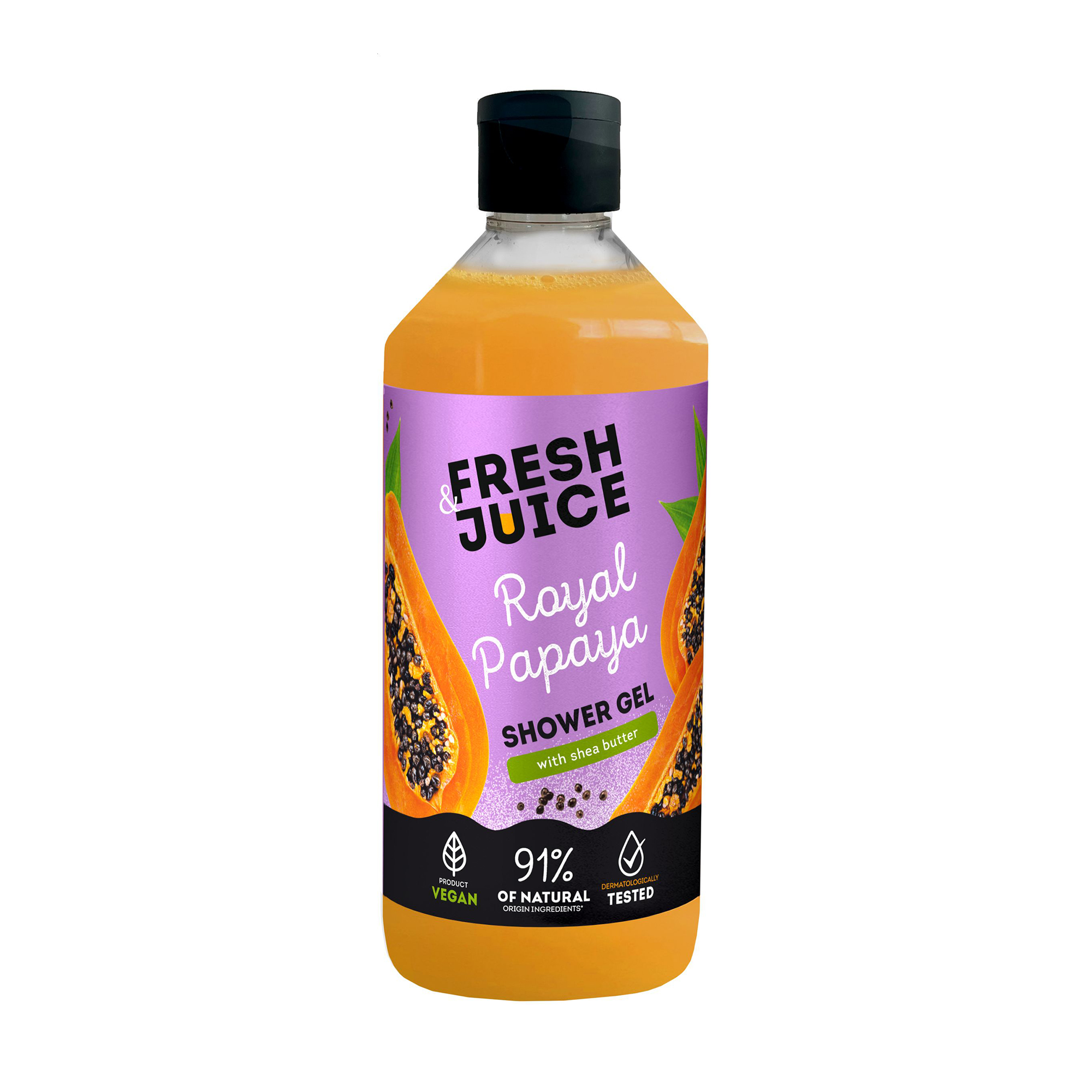 

Гель для душу Fresh Juice Royal Papaya Shower Gel з олією ши, 473 мл