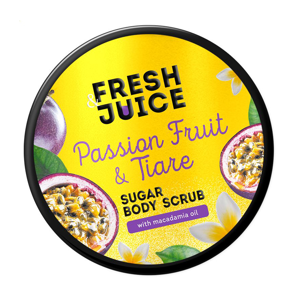 

Цукровий скраб для тіла Fresh Juice Passion Fruit & Tiare Sugar Body Scrub з олією макадамії, 200 мл