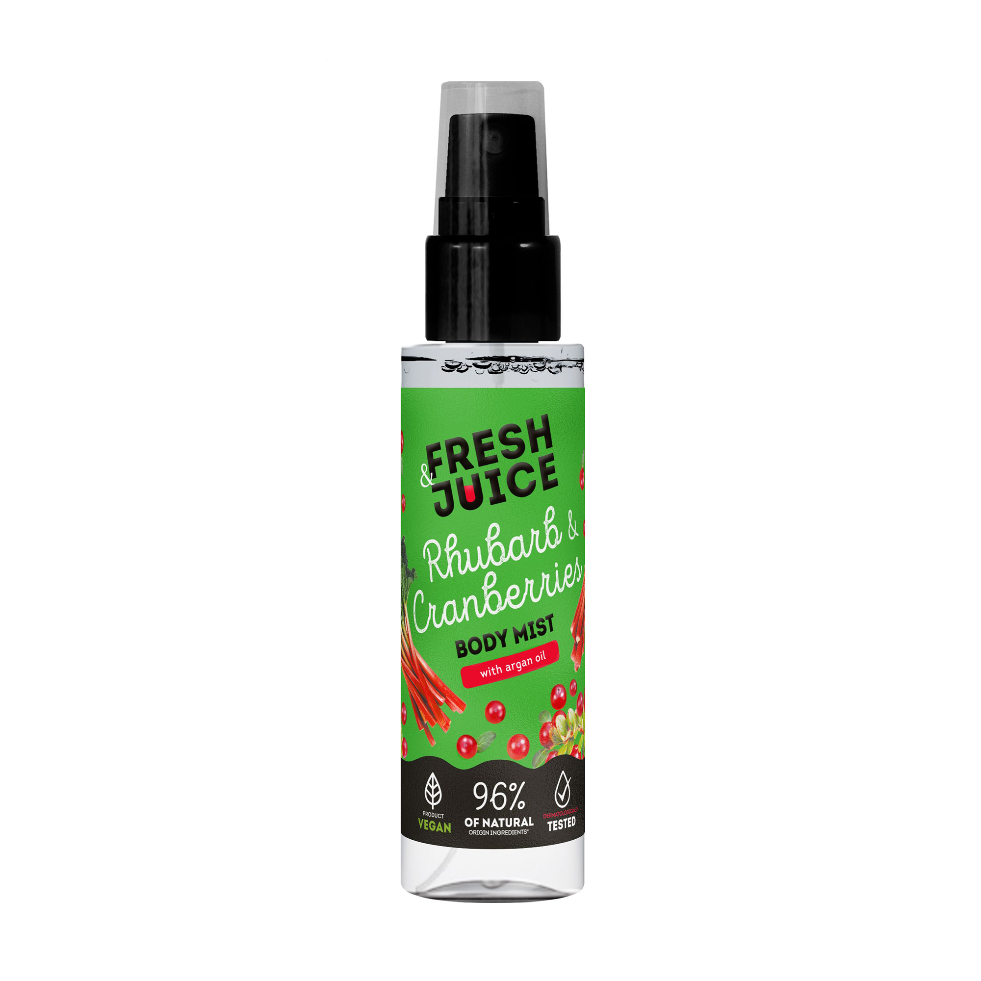 

Міст для тіла Fresh Juice Rhubarb & Cranberries Body Mist з аргановою олією, 150 мл