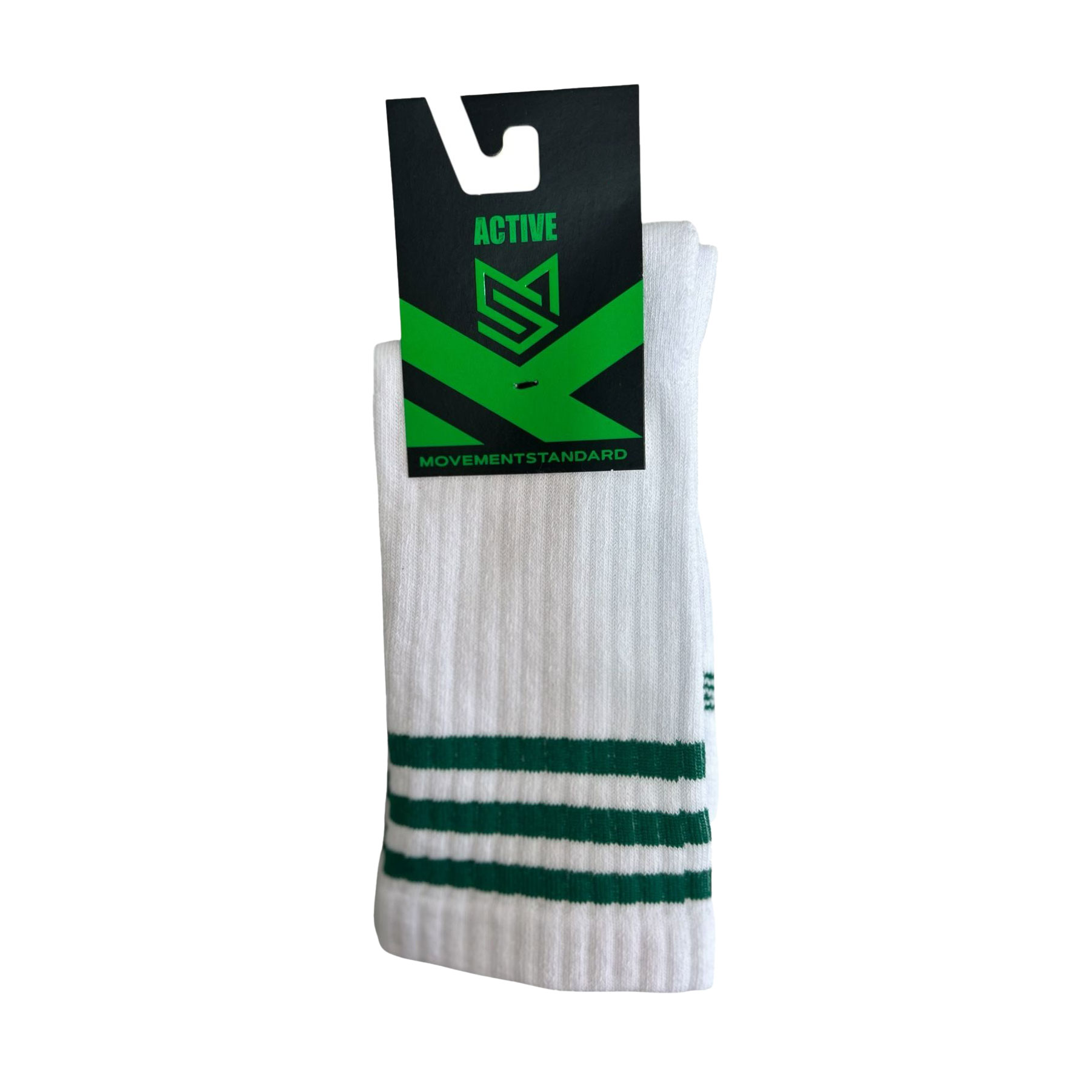 

Шкарпетки унісекс MovementStandard Active M0350S високі, 00 Біло-зелені, розмір 42-45