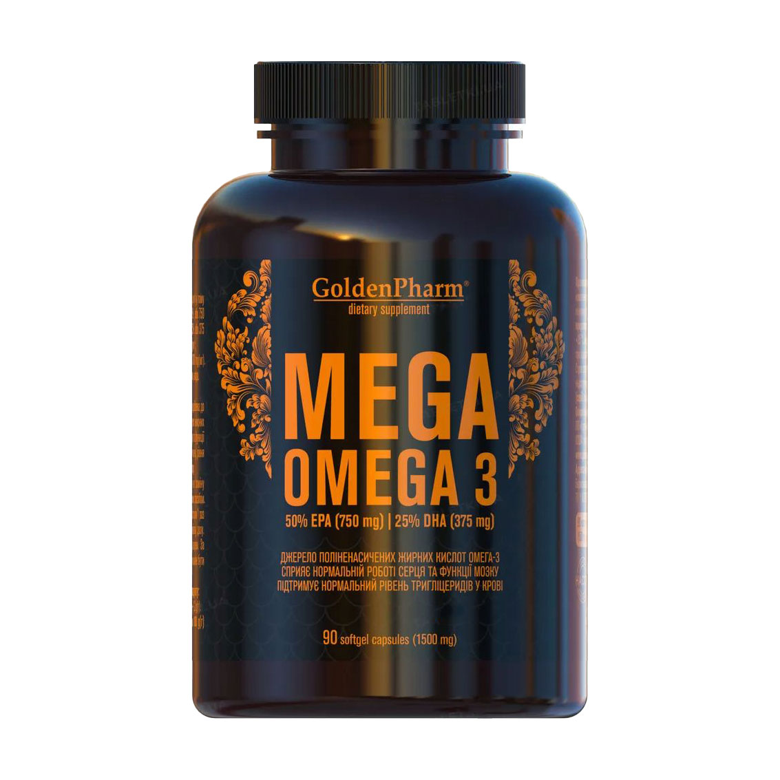 

Мега Омега 3 Golden Pharm Mega Omega 3, 90 капсул