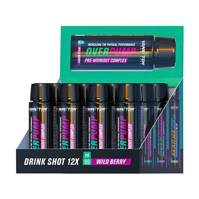 

Передтренувальний комплекс Vansiton Overpump Лісові ягоди, в рідині, 12*80 мл
