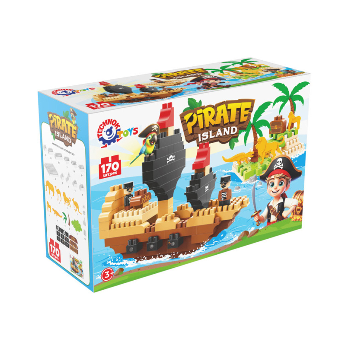 

Конструктор TechnoK Острів Піратів, в коробці, від 3 років, 170 деталей (2642)