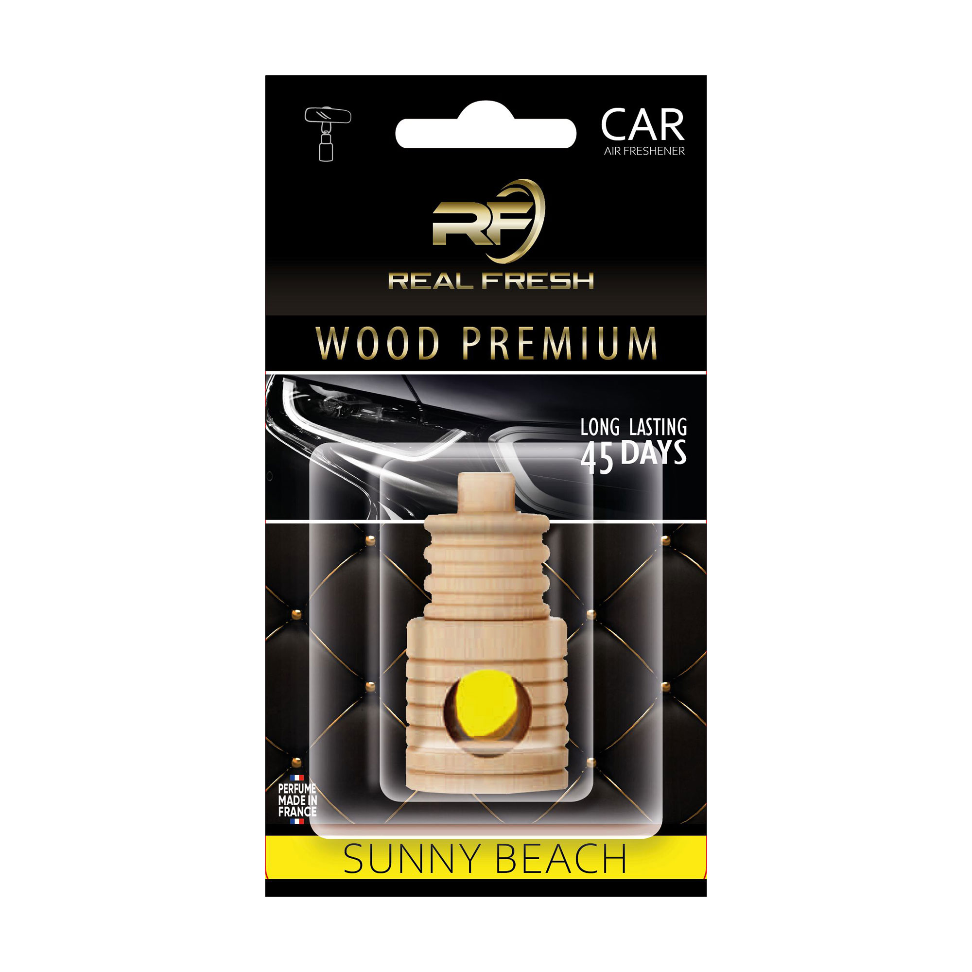 

Ароматизатор для автомобіля Real Fresh Wood Premium Sunny Beach, 5 мл