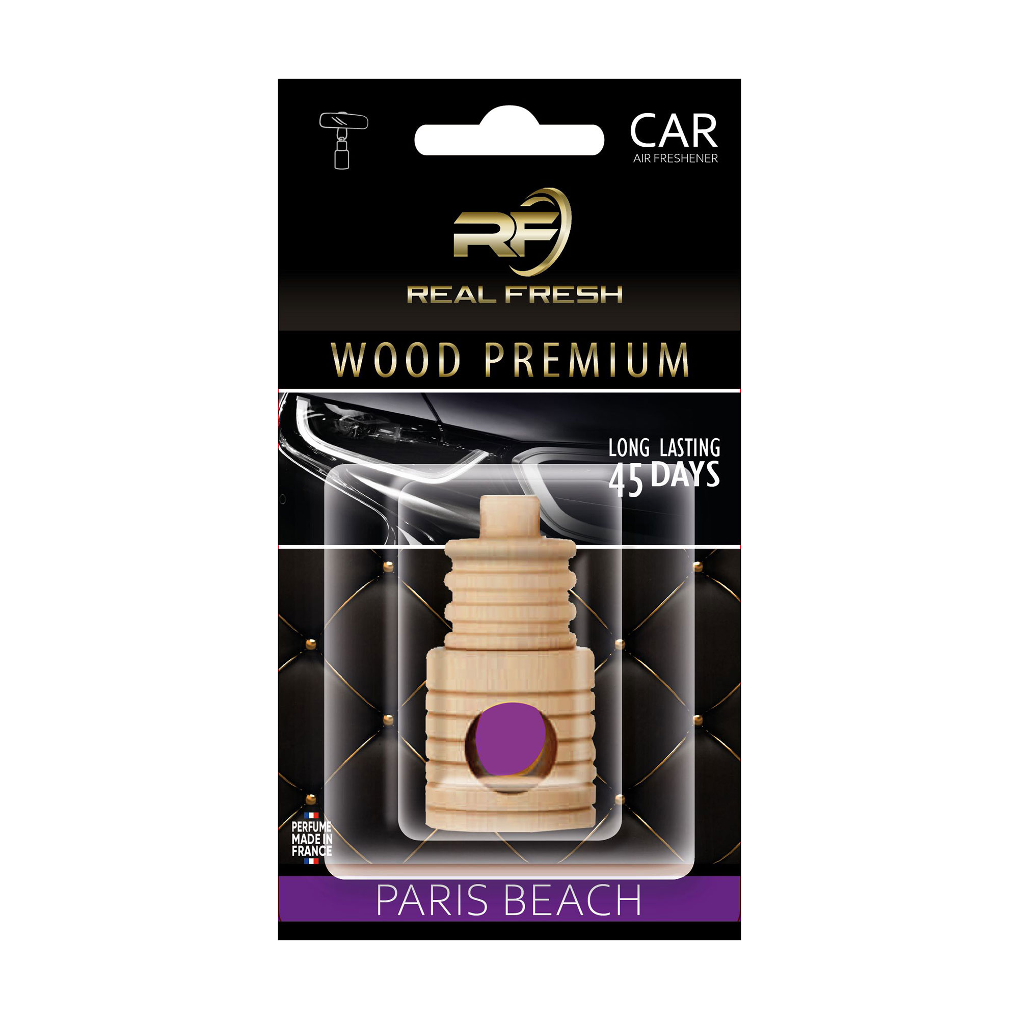 

Ароматизатор для автомобіля Real Fresh Wood Premium Paris Beach, 5 мл